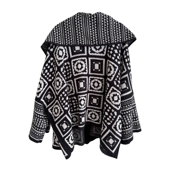Maeve Anthropologie Square Patchwork Cardigan Boxy Open Front One Size - Picture 5 of 7